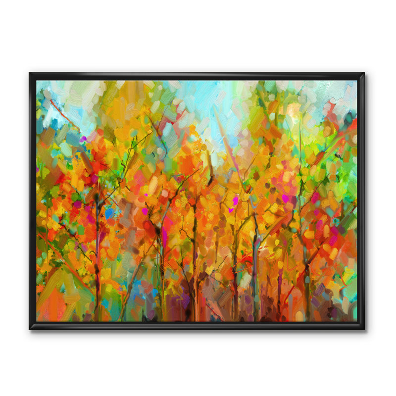 «Bright and Colorful Handpainted Landscape on Sky», reproduction d'art sur toile, H 12 po x l 20 po x P 1 po