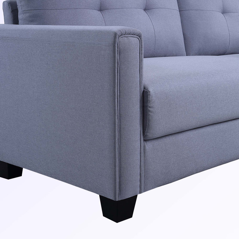 Canapé rembourré 81,1 po Carlyse, Gris clair