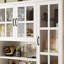 Bibliothèque 78,7 po x l 63 po avec portes en verre