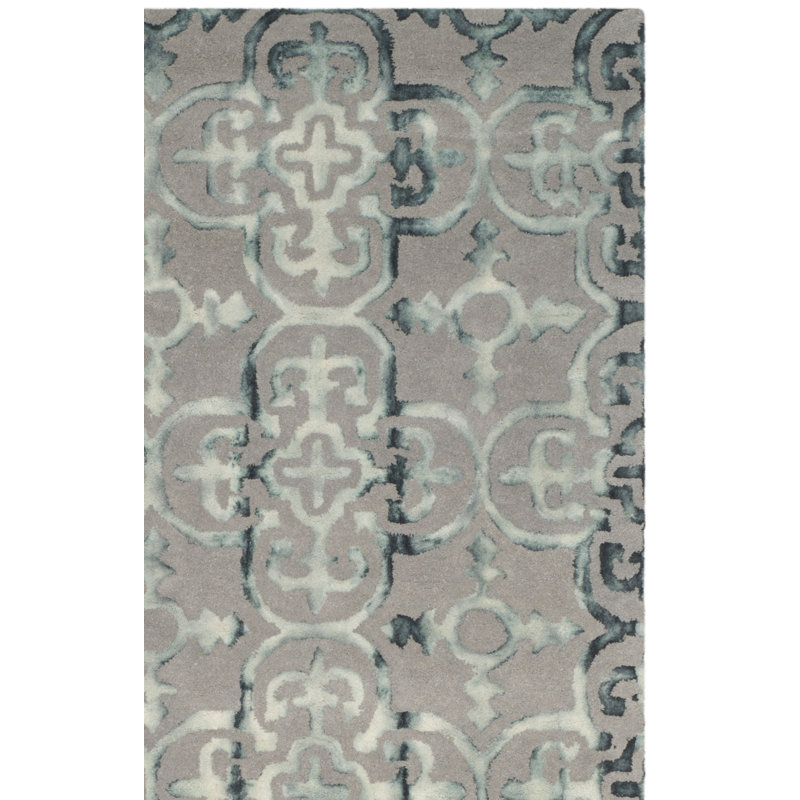 Tapis en laine touffeté à la main Budde, Tapis de couloir 2 pi 3 po x 12 pi