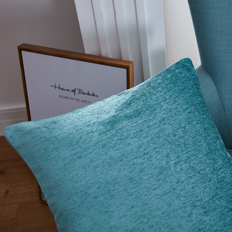 Square Throw Pillow Cover, Turquoise