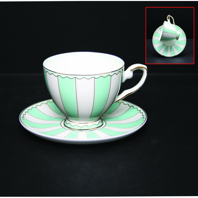 Ensemble de tasse et soucoupe balkaran, Vert