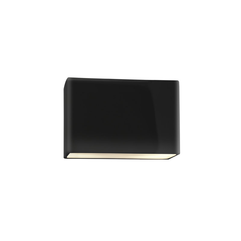 Ambiance Collection™ LED Outdoor Flush Mount, Gloss Black, 6" H x 10" W x 4" D, No