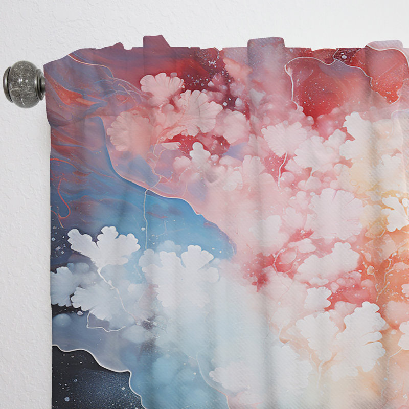 Lister feu et glace Tachisme Drift I - Rideau Tachisme - Velours obscurcissant - 1 panneau, L 52 po x L 90 po