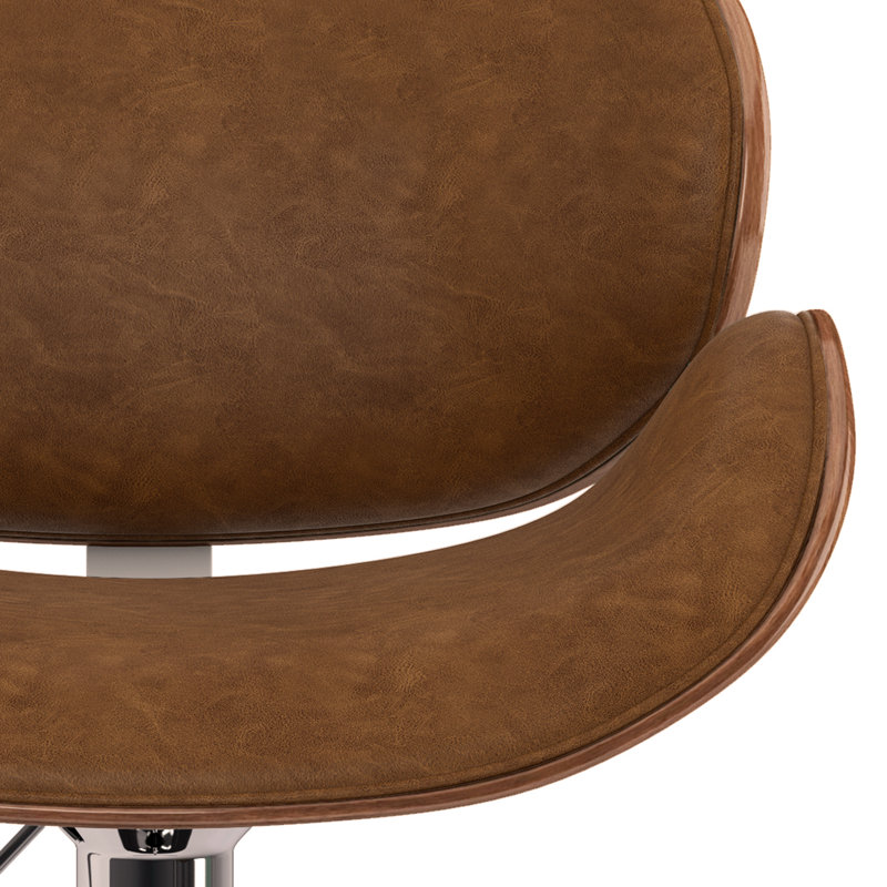 Tabouret de bar pivotant Bentwood , Marron clair, Brun