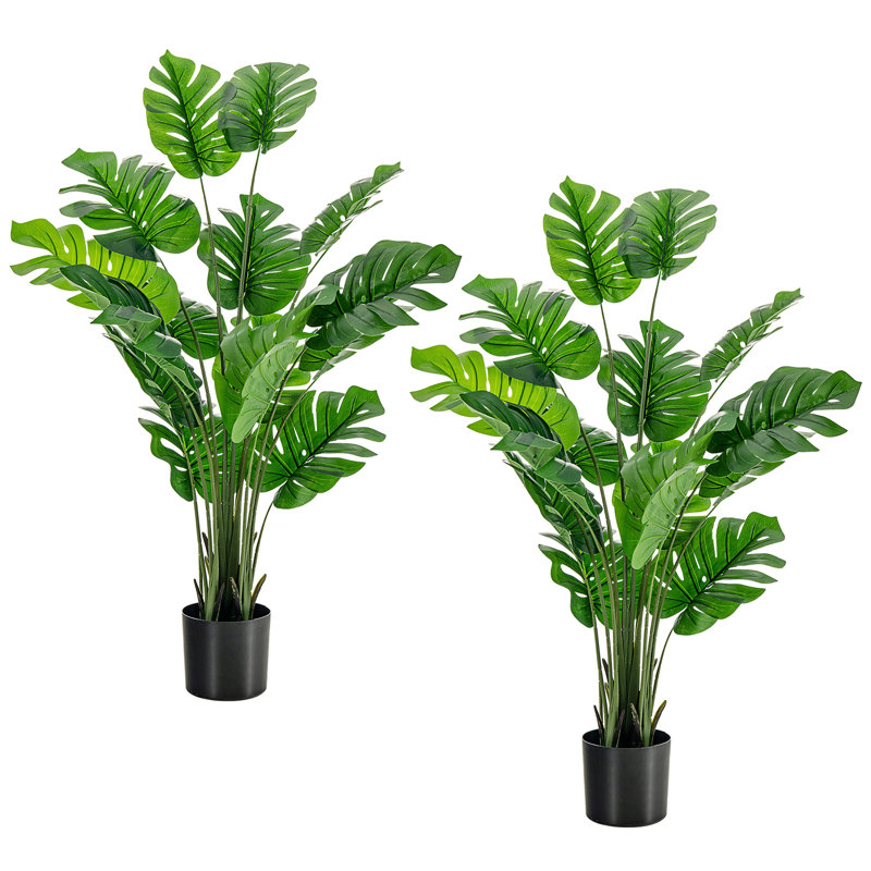 2- Piece Artificial Palm Tree in Planter Set