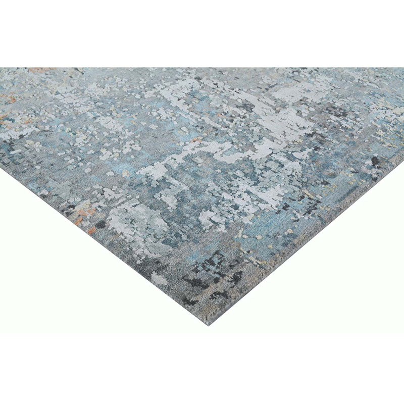 Hand Knotted Area Rug, Rectangle 4' x 6'