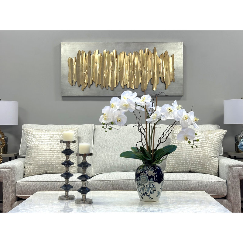 Polysilk Orchid Arrangement in Vase