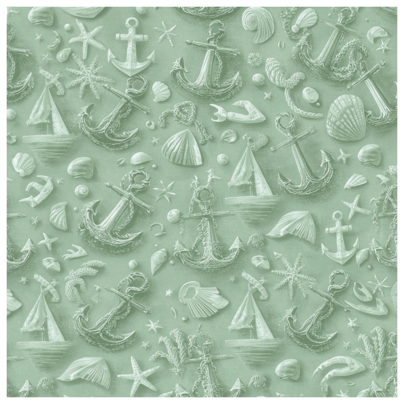 Couvre-lit matelassé Anchors Shells, Lit simple