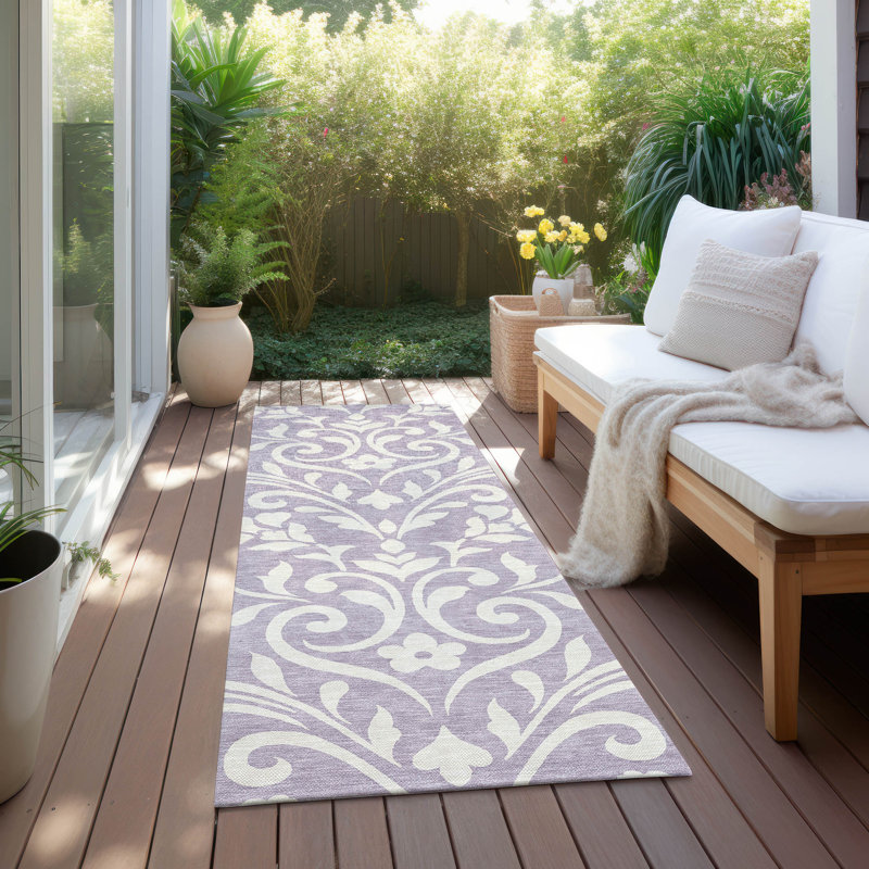 Tapis intérieur / extérieur en polyester tissé à la machine mâle / beige mâle, Tapis de couloir 2 pi 3 po x 7 pi 6 po
