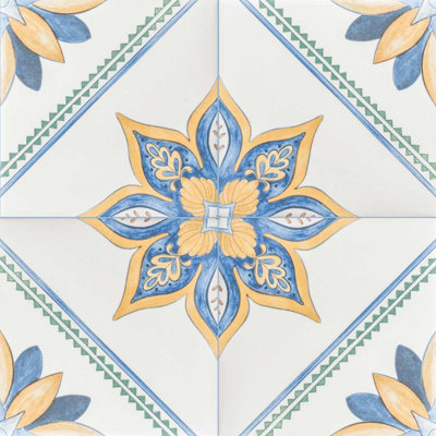 Monastery 8" x 8" Patterned Italian Porcelain Floor and Wall Tile
