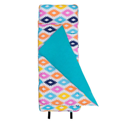 Wildkin Kids Original Nap Mat – Cozy Kids Sleep Mat with Pillow, Ideal for School & Travel - Aztec