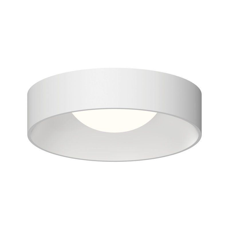 Ilios Acrylic LED Flush Mount, Satin White, 3500K