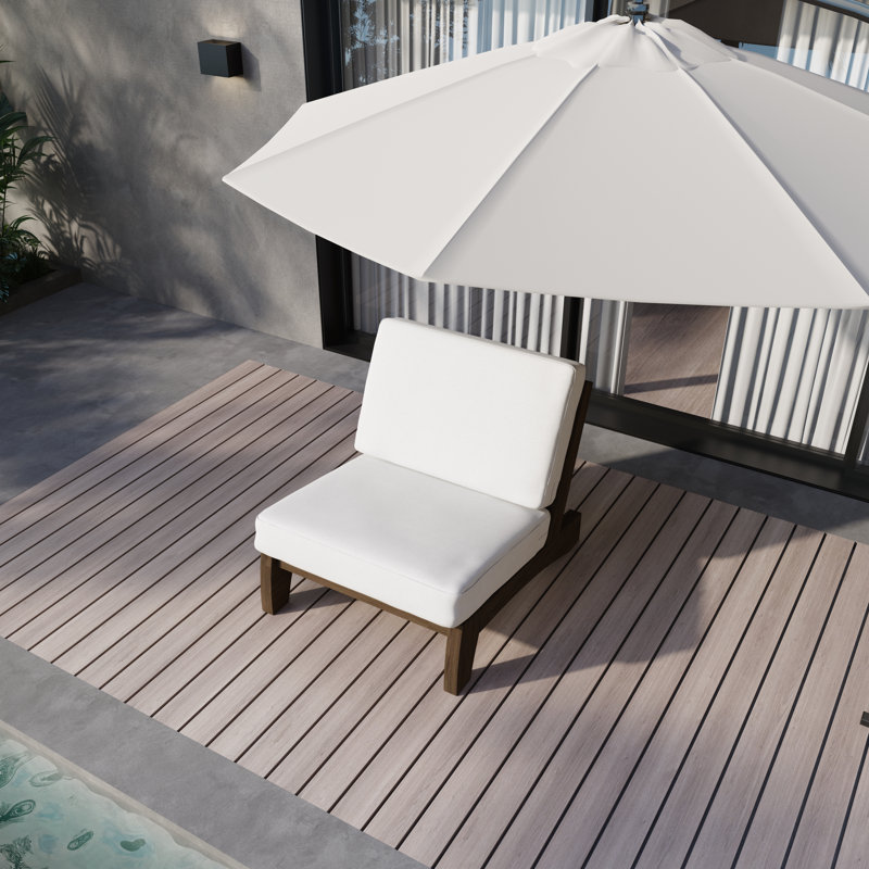 Riggleman Garden Chair with Cushion, White, Brown