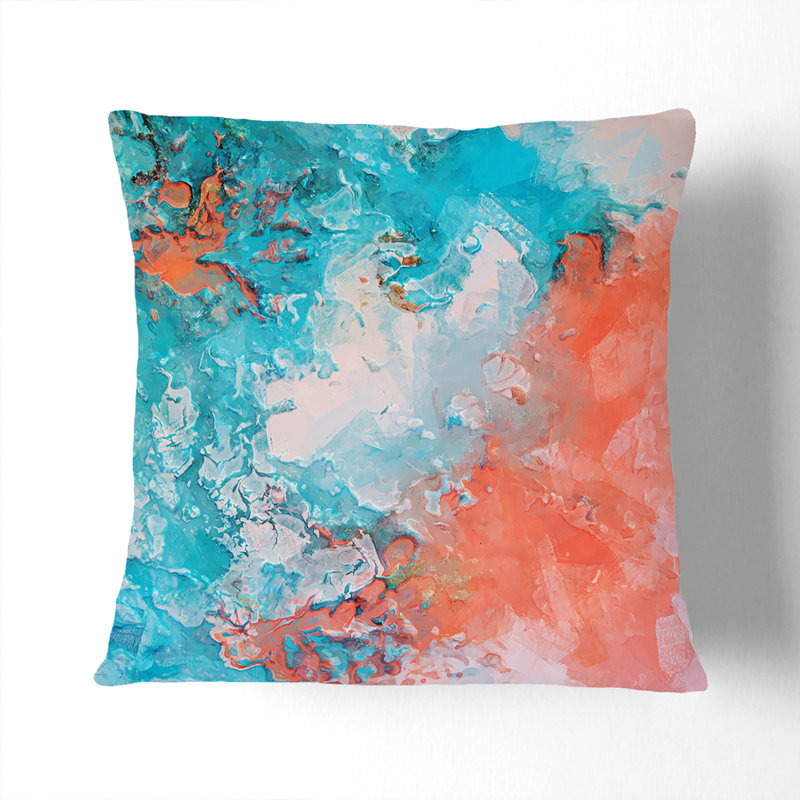 Abstract Square Throw Cushion, 55cm H x 55cm W x 20cm D