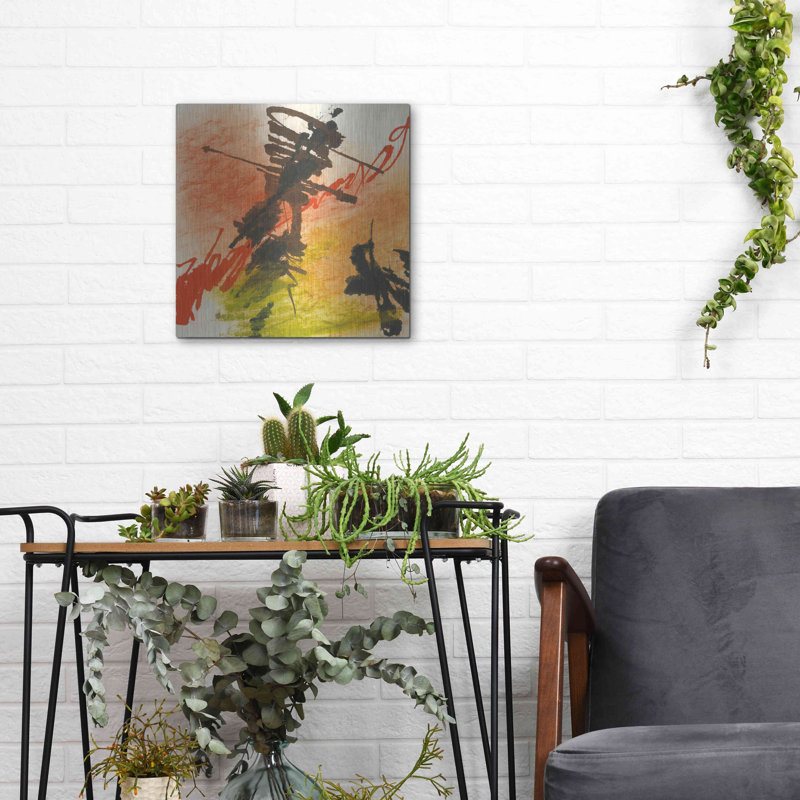 Wrought Studio ™ «Graffiti Orange I» par Chris Paschke, H 12 po x l 12 po