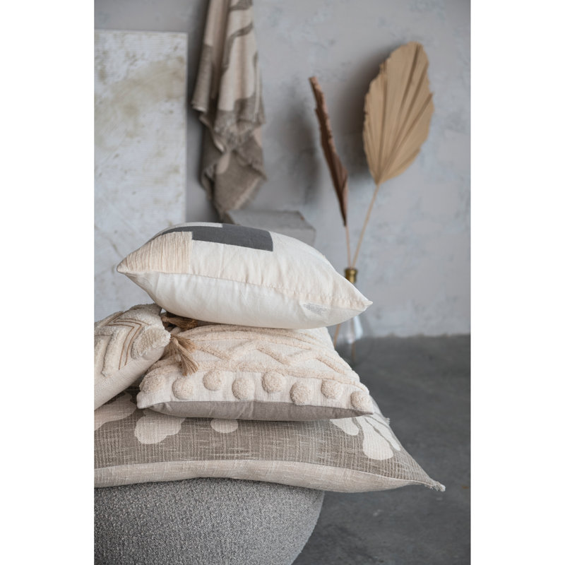 Embroidered Cotton Pillow Cover