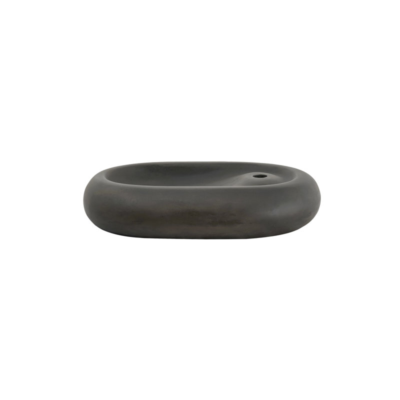 Barclay Maia 23.5'' Concrete Oval Bathroom Sink, Dusk Gray