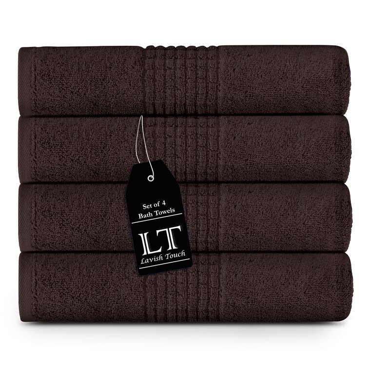 Lavish Touch 100% Egyptian 2 Ply Cotton 700 GSM Mosaic Pack of 4 Bath Towels