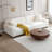 Upholstered 110.28 " Teddy and Boucle Sofa