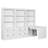 Versatile Storage Bookcase Set Solid Wood Modern Style Home & Office Use
