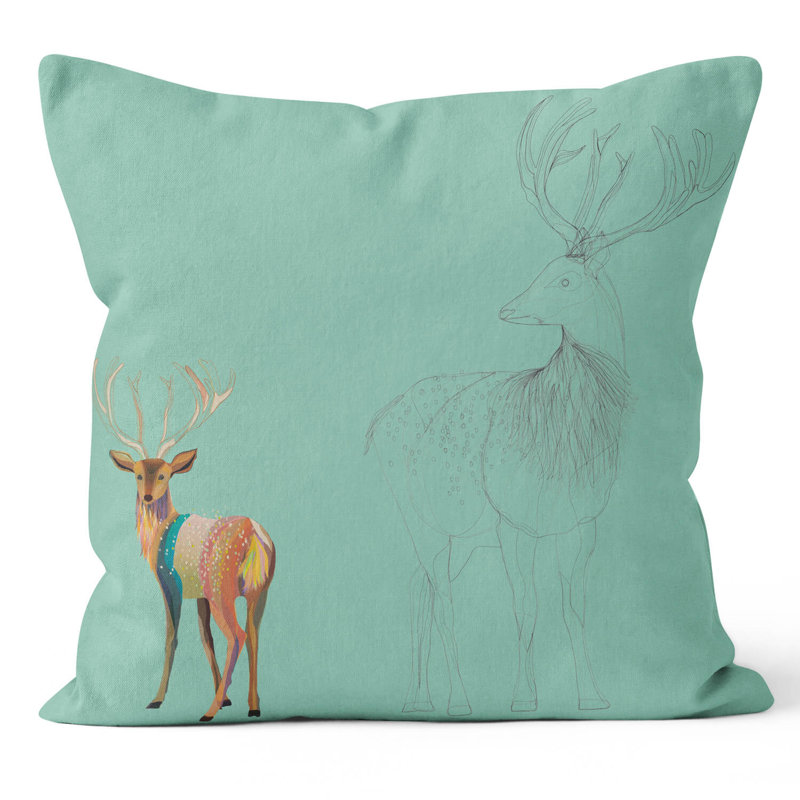 Stag Sketches - Funky Art Cushion - Echo - House of Turnowsky Cushion