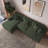 Milbrey 3 - Piece Upholstered Green Corduroy Modular Sectional Sofa with Pillow Back and Solid Wood Legs-640565354-640565351