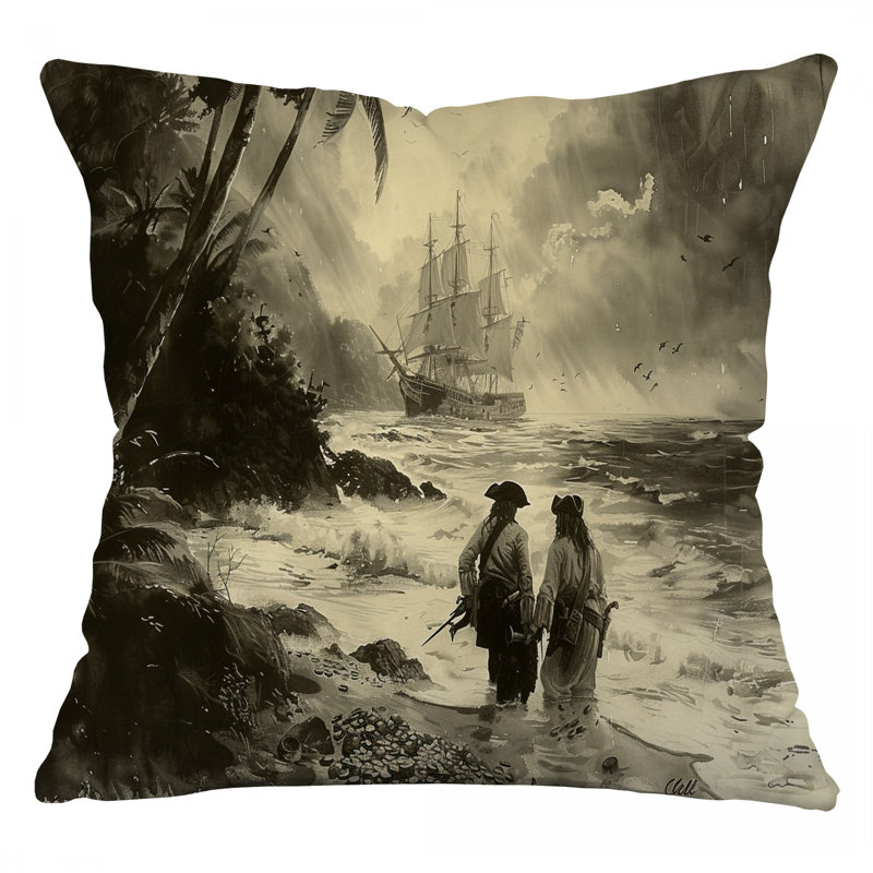 Coussin Pirates, H 18 po x l 18 po