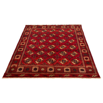 Magnes One-of-a-Kind 7'8" X 9'11" 2000s Wool Area Rug in Dark Red