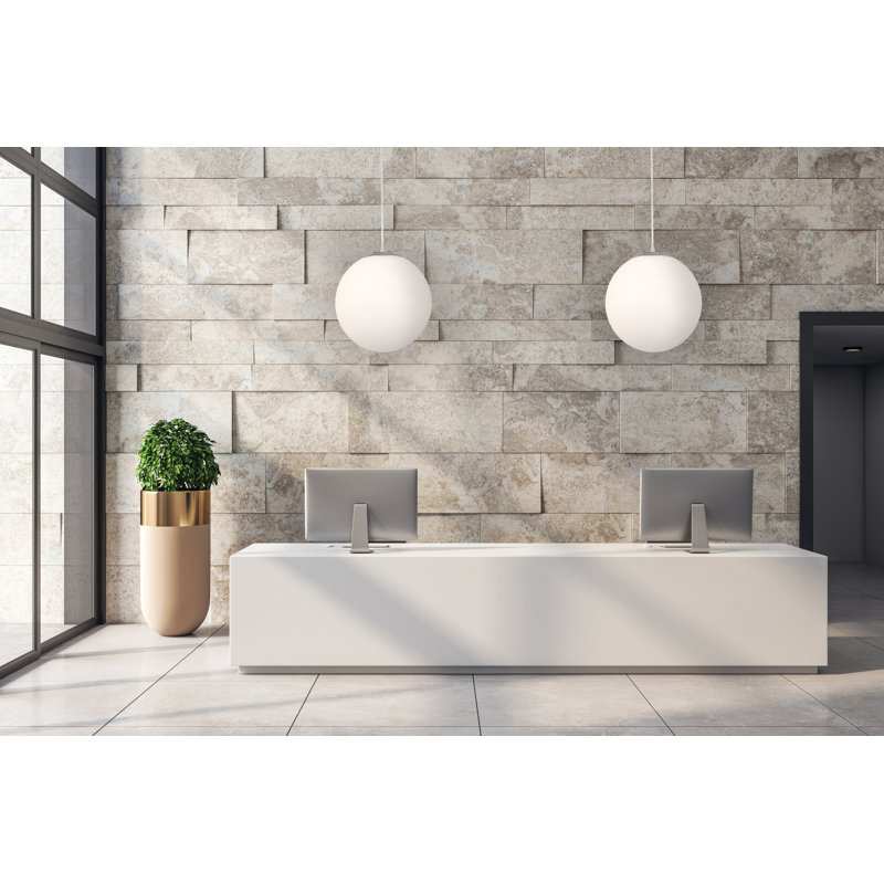 Arwa 1 - Light Single Pendant, Brushed Steel, 17" H x 15.75" W x 15.75" D