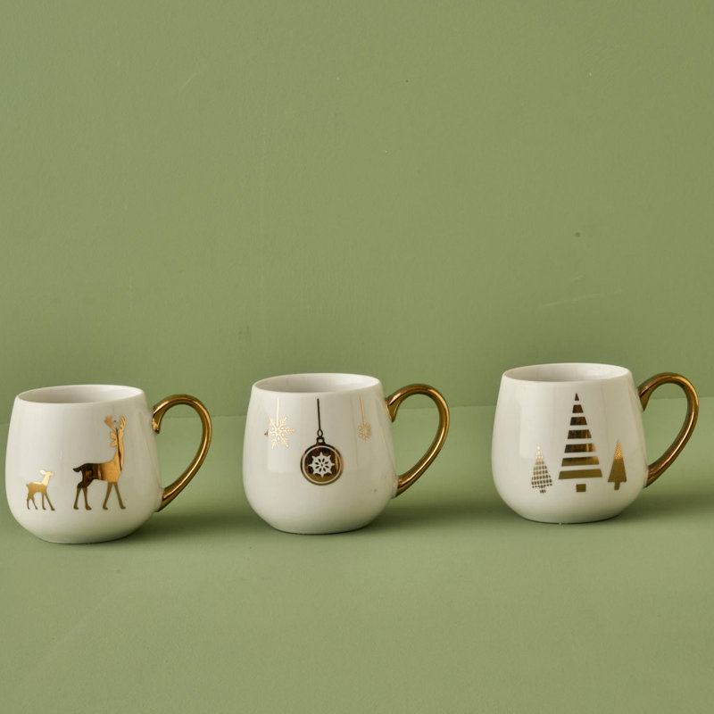 Grande tasse en porcelaine dorée Pino