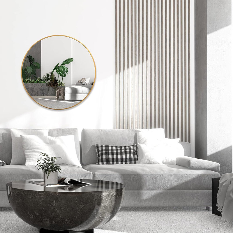 36 Inch Metal Round Bathroom Mirror