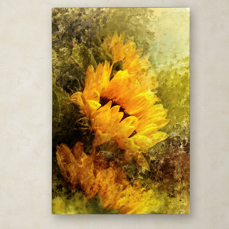 «Impressionist Sunflowers» de Vidur, impression sur toile tendue, H 32 po x l 22 po