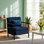 Chaise d'appoint avec cadre en bois massif DreamChairs l 32,68 po x P 25,98 po x H 28,74 po
