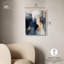 Toile bleu marine beige II par Art Remedy-113214230-113214228