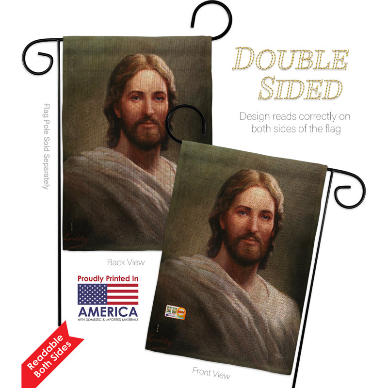 Notre savior inspiration de foi & 18,5 à 2 côtés en toile jute x 13 po drapeau de jardin