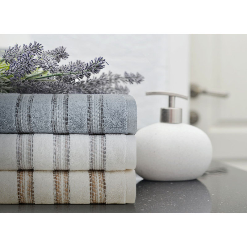 Humildad Midweight Jacquard Hand Towel, White