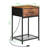 1-Tier Fabric Drawer Side Table with Charging Station