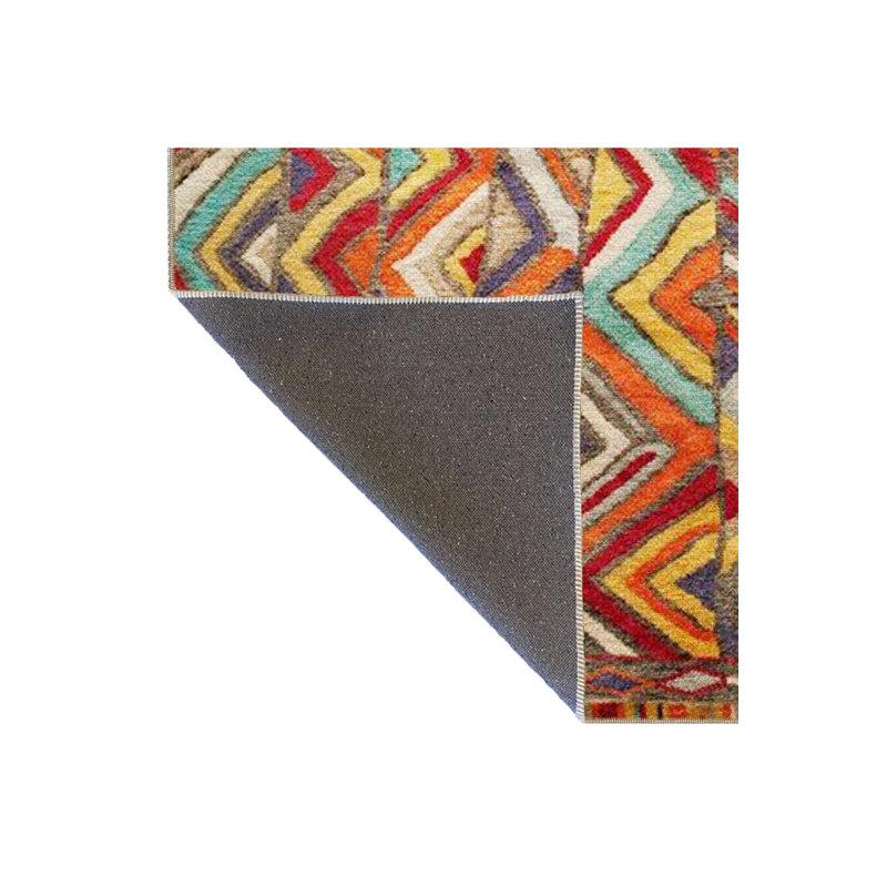 Flowing Cross Geometric Patterned Woven Base Rug, Runner 3'3" x 6'7" Rug Pad Included