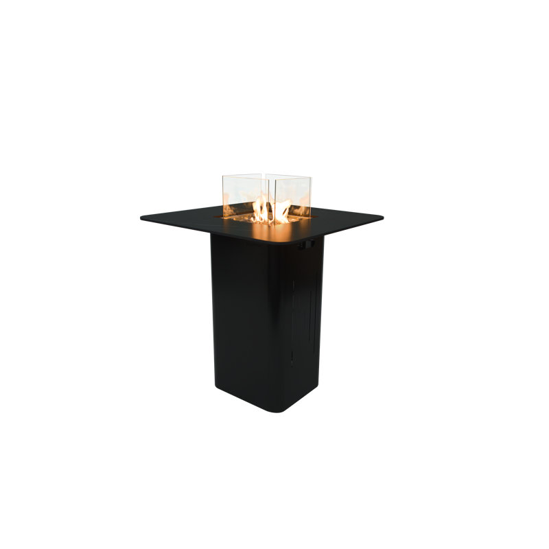 Square Concrete Propane Smokeless Fire Pit Table