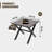 Square Patio Coffee Table, Outdoor Side Table with Wood Grain Top