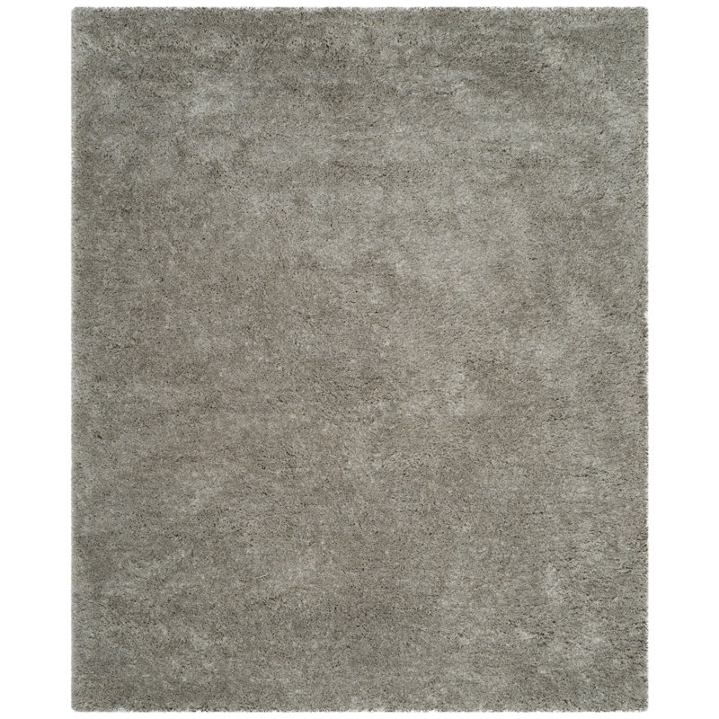 Tapis argenté touffeté à la main Gilcrease, Rectangle 5 pi x 8 pi