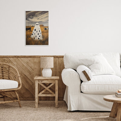 Plaque murale «Cow Ghost in Farmland» par Arlington Prints