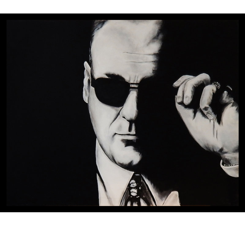 Lunettes de soleil Tony Soprano - Impression sur papier, H 36 po x l 24 po, Cadre noir, Sans mat