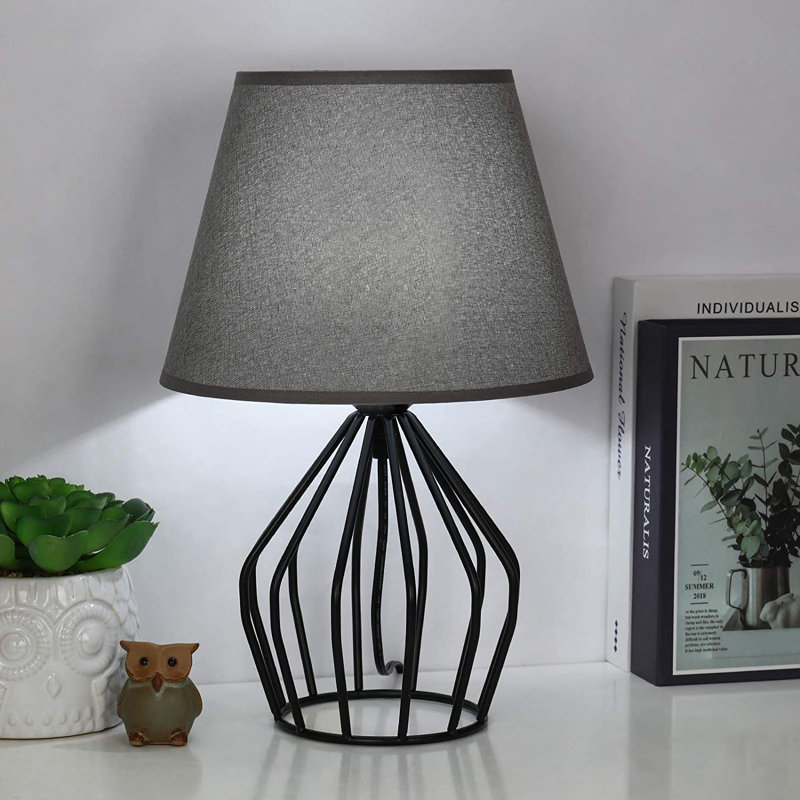 Lampe de table noire 14,37 po Marlowe, Gris