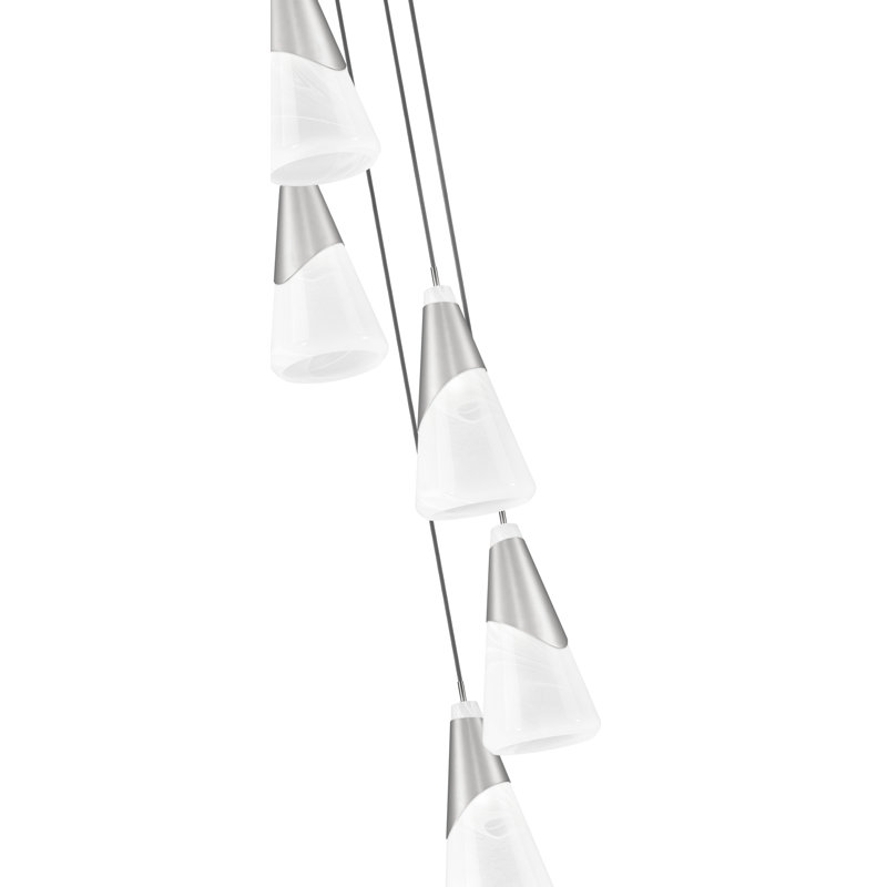 Lustre Jamess, 5 lumières, Nickel brossé