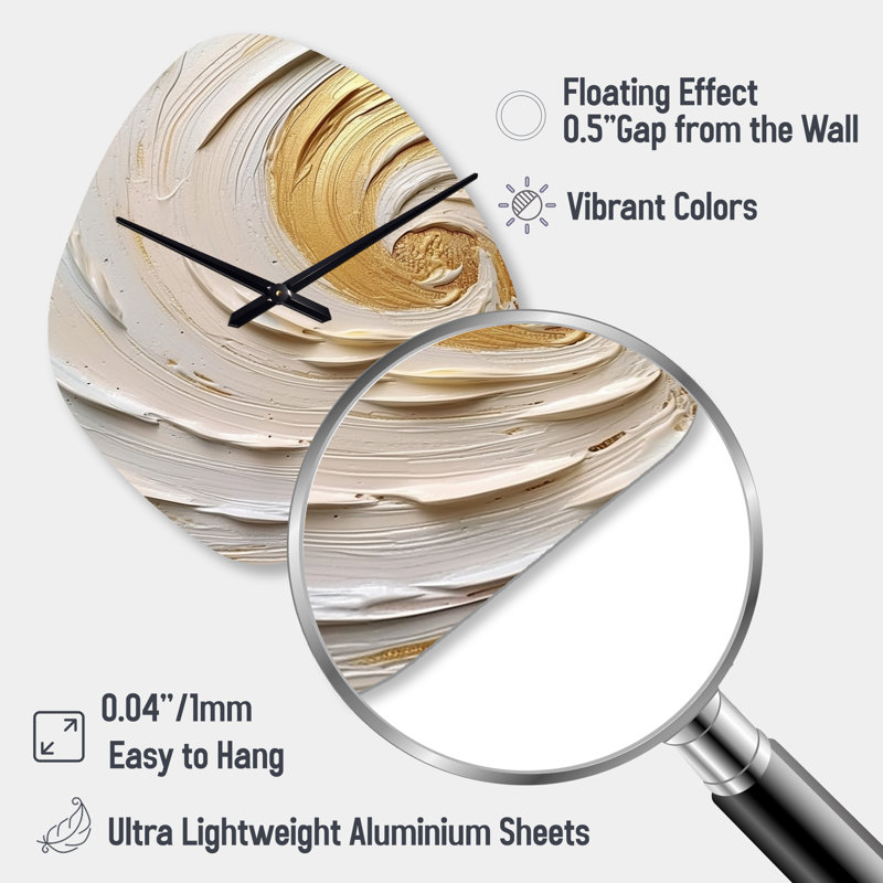 Horloge murale asymétrique en tissu Fabricio, Petit