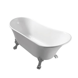 63'' x 28'' Freestanding Soaking Acrylic Bathtub