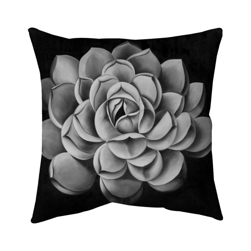 Black and White Succulent Throw | Stylish – Throw Pillow Cover Only, Double-Sided Print, Insert Not Included