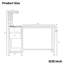 Bureau d'ordinateur brun avec station de charge et étagère, alignement réversible, construction, éclairage DEL, ports, crochet pour casque, prise électrique supplémentaire, rangement, configuration, qualité de fabrication.